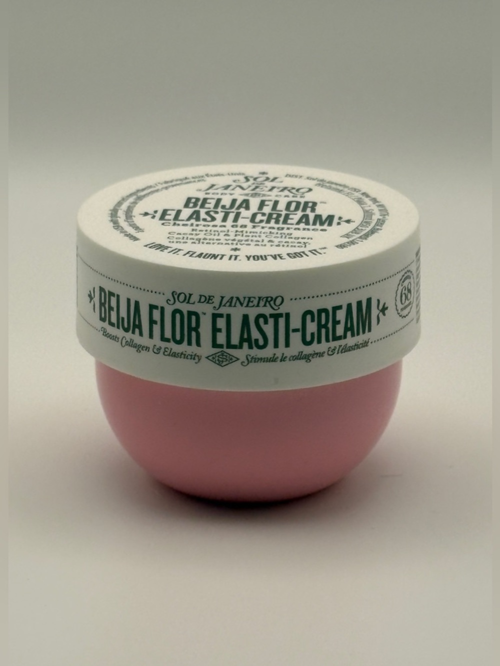 Sol de Janeiro Beija Flor Elasti-Cream in White and Pink .84oz/25ml